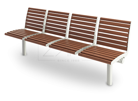 Functional bus station seating with separate seating places