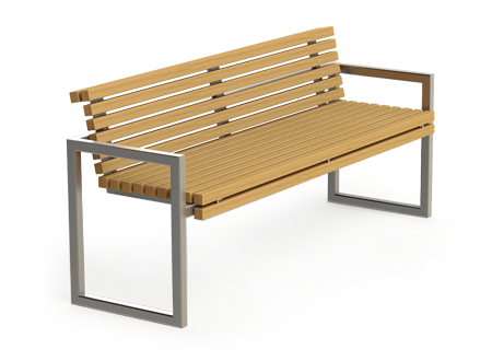 Outdoor bench Resto - stainless steel