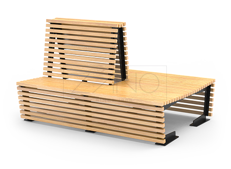 Double contemporary bench by ZANO Street Furniture