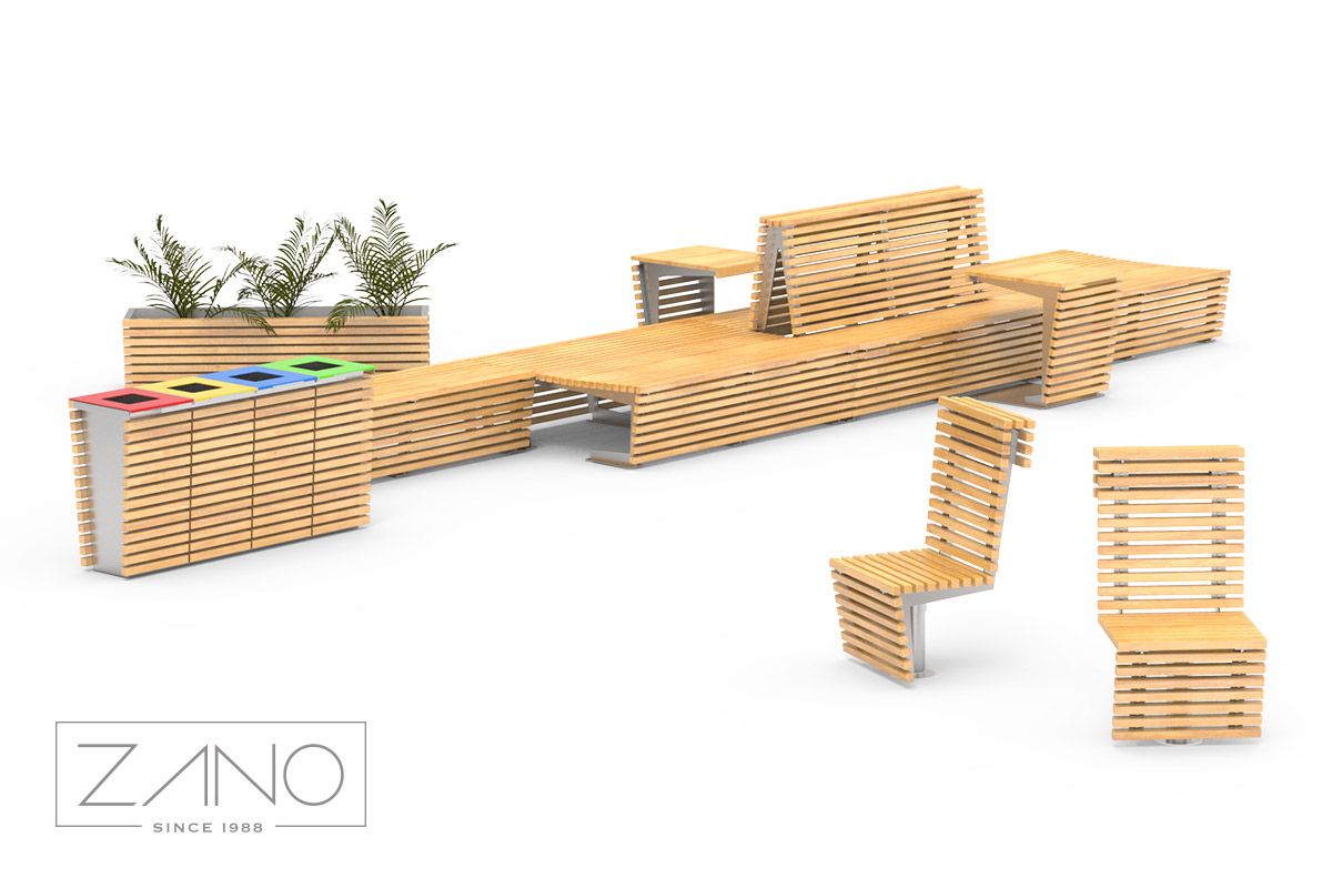Contemporary street furniture by ZANO