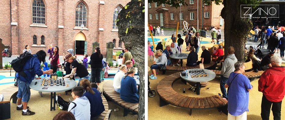 City public benches Domino