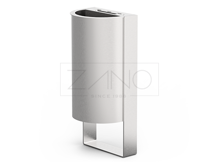 outdoor litter bin with ashtray stainless steel