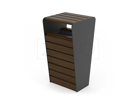 Stainless steel outdoor litter bin Soft | ZANO Street furniture