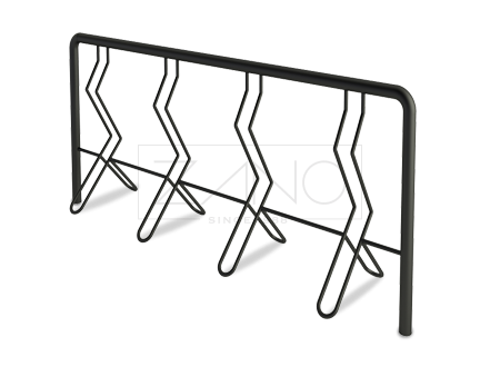 row bicycle racks