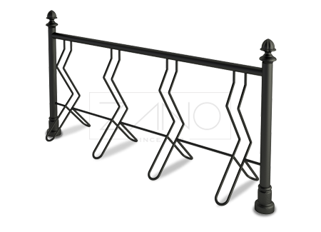 black steel bicycle rack