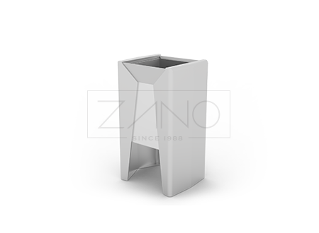 Outdoor litter bin, rubbish bin, trash bin made of stainless steel | ZANO Street furniture