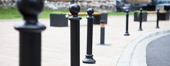 Cracow bollards on the street