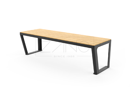 modern designed black steel outdoor bench Scandik