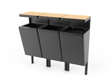 Scandik - three-chamber recycling bin