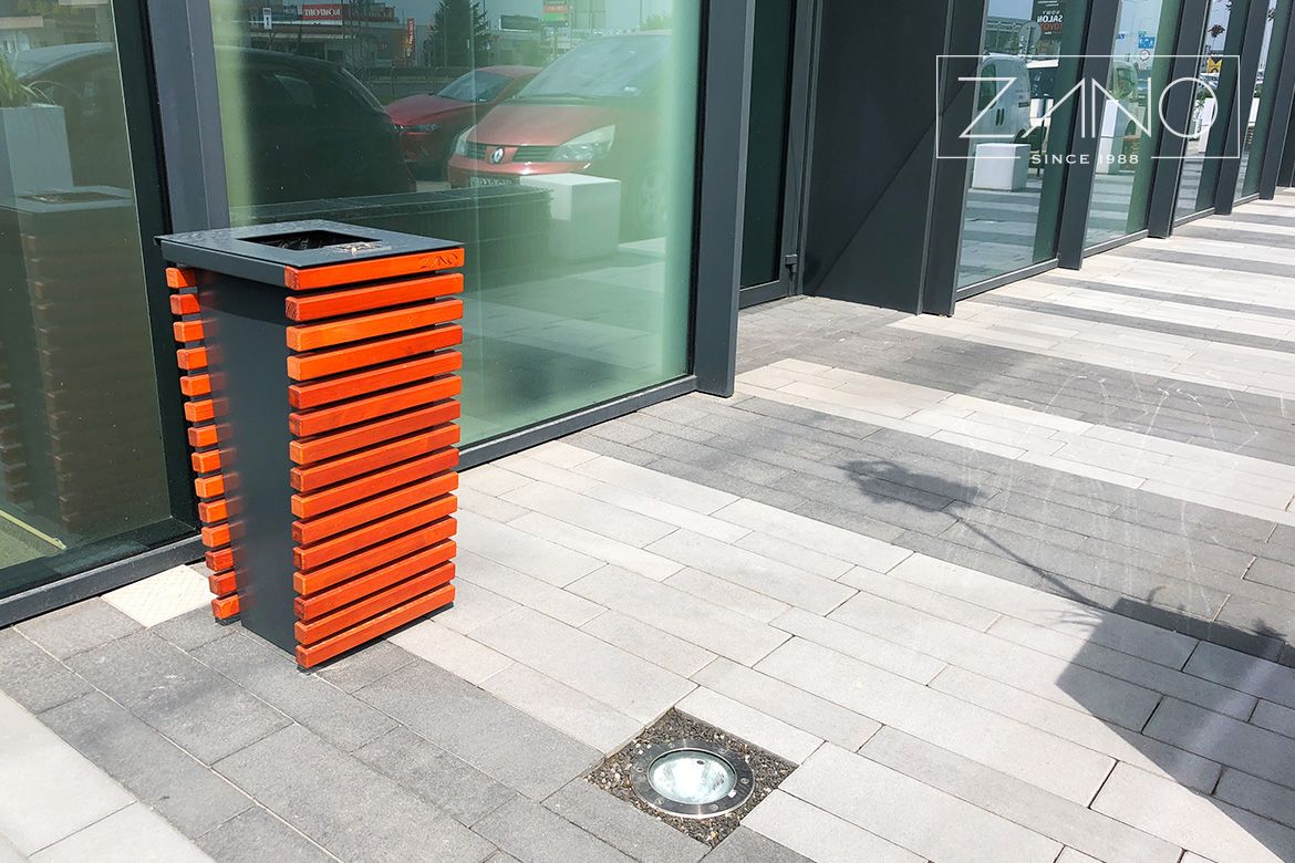 Teak colour | Litter bin Flash