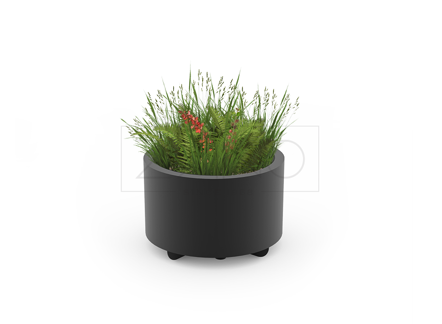 Round Planter Universe 06.055.S Carbon Steel