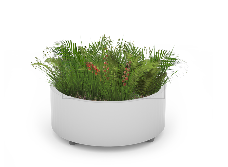 Round Planter Universe 06.055.M Stainless Steel