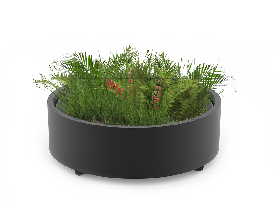 Round Planter Universe 06.055.L Carbon Steel