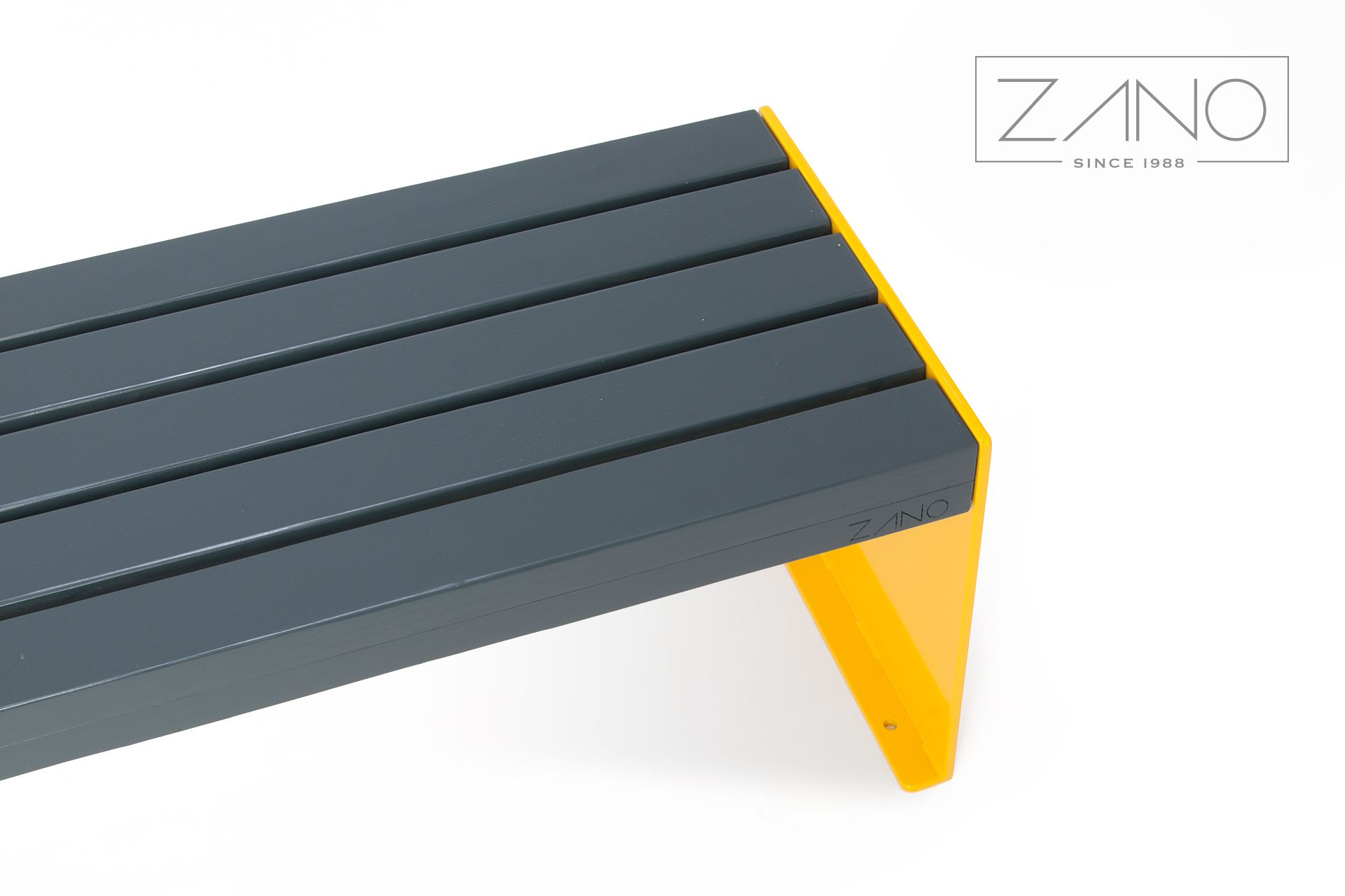 Simple park bench without backrest