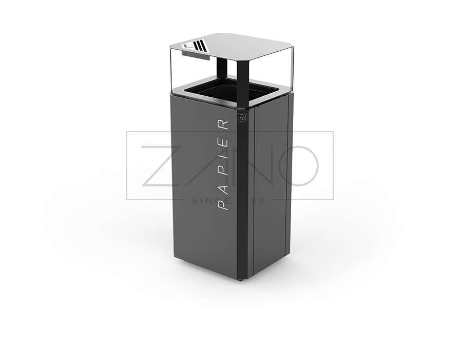 Stilo Litter Bin 03.048.2 with Ashtray | Carbon Steel