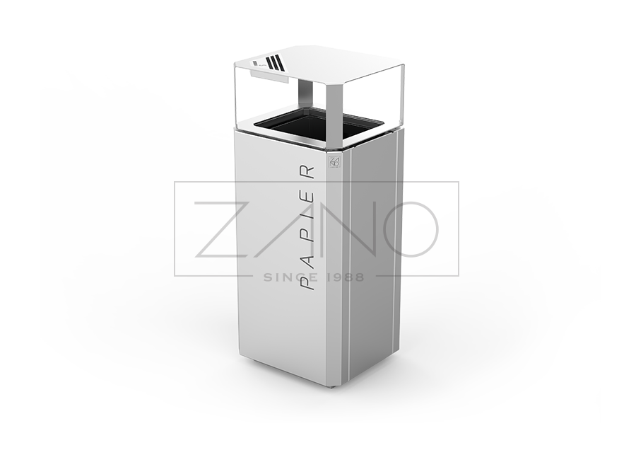 Stilo Litter Bin 03.048.2 with Ashtray | Stainless Steel