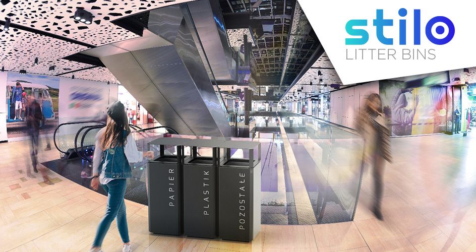 Stilo Bins in Shopping Mall | Zano