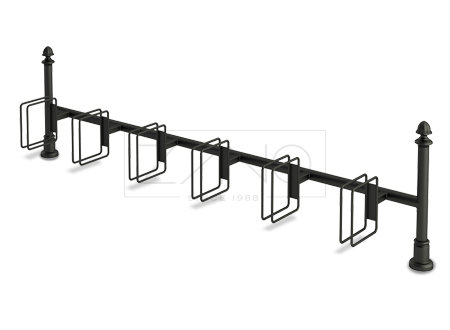 row bicycle rack based on bollards