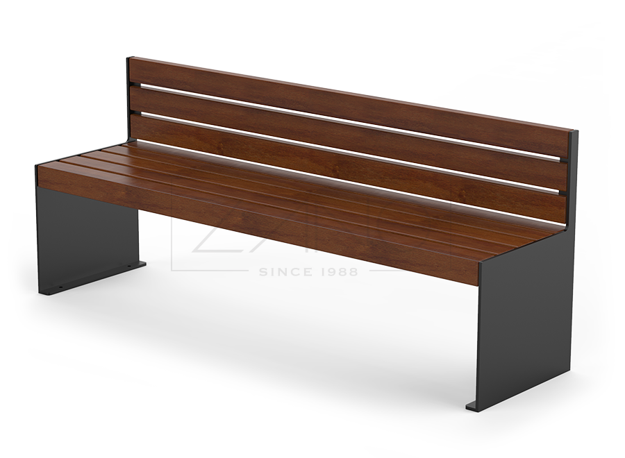 benches with backrest- comfortable, ergonomic shape