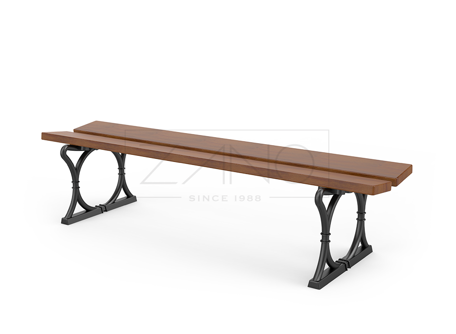 cast iron benches without backrest