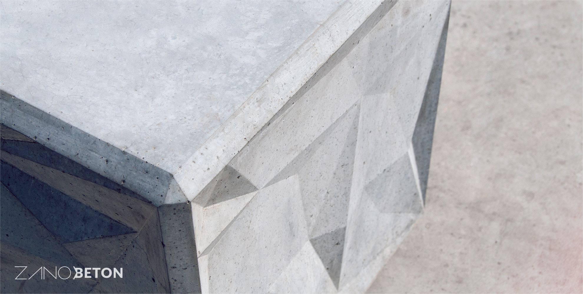 Trigono concrete cube by ZANO Street Furniture