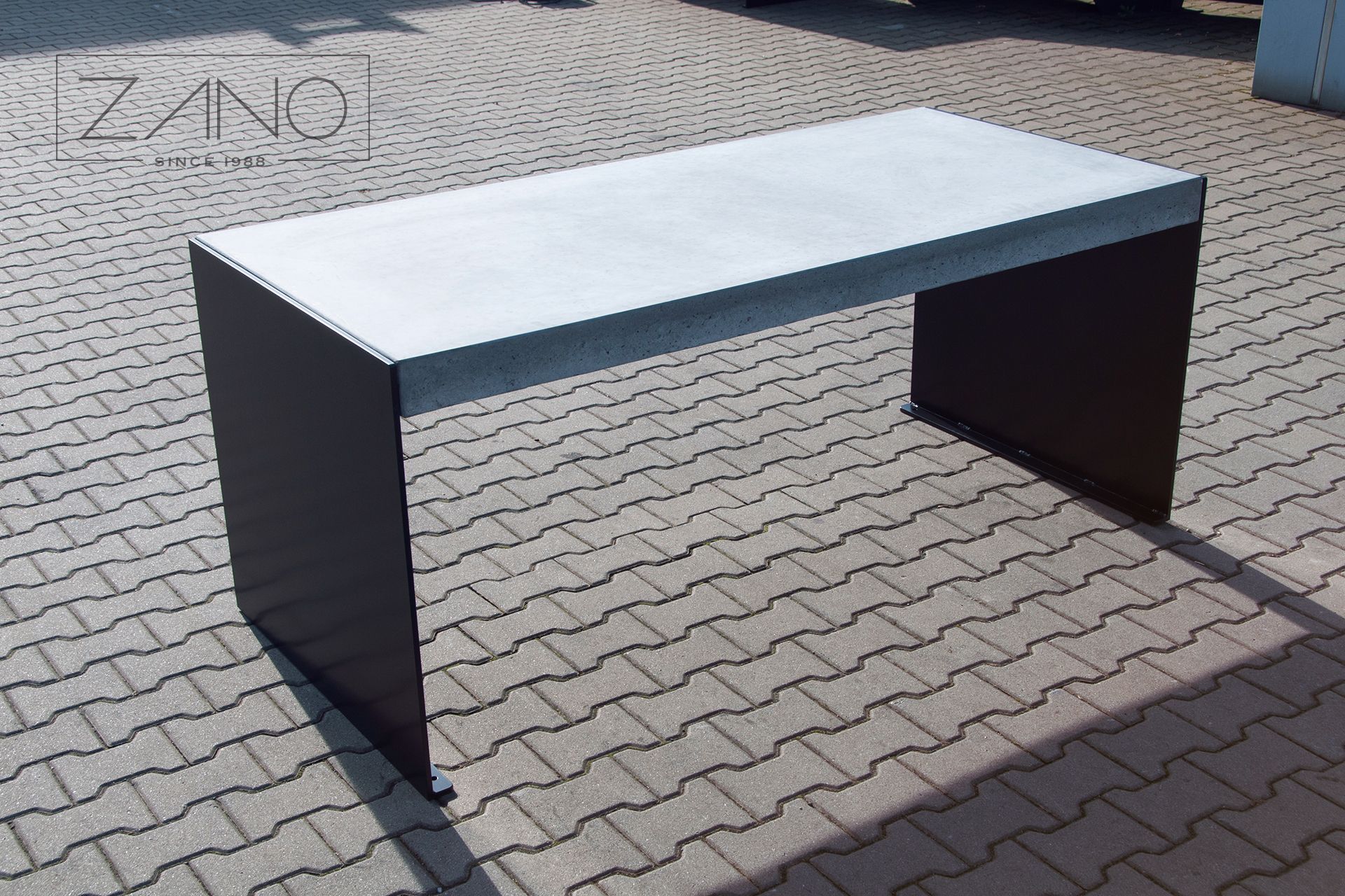 Concrete garden table