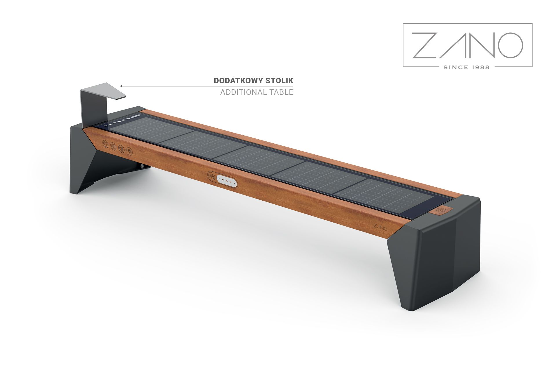 Photon 02.409 solar bench with additional table