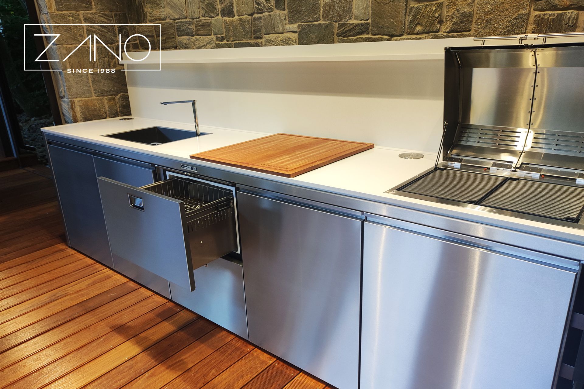 Kerrock worktop garden kitchen