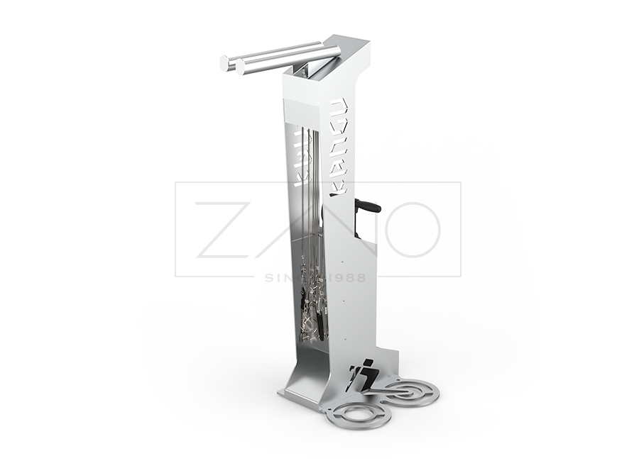 Kangu bicycle repair station with pump | stainless steel