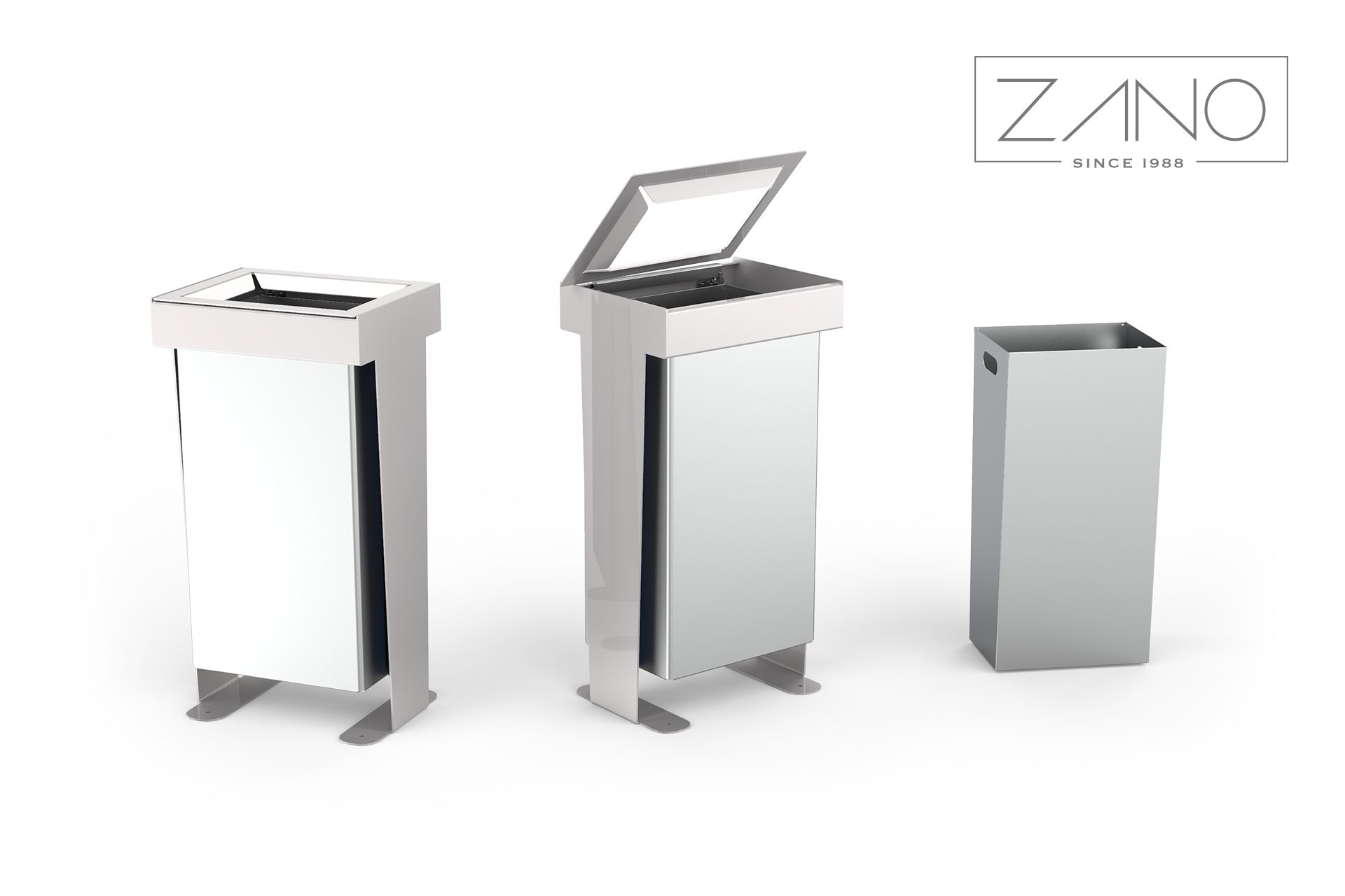Steel dustbin with removable insert