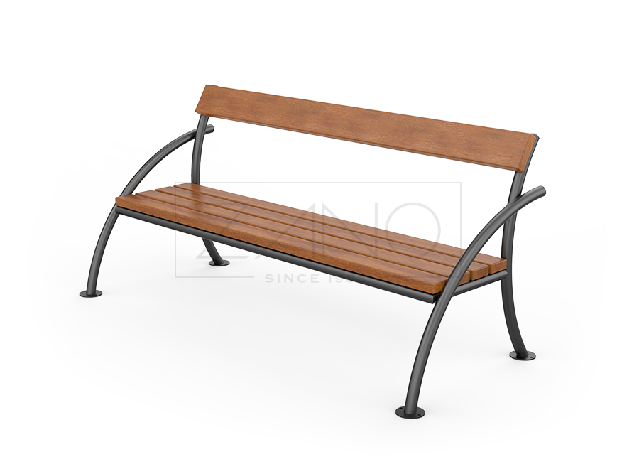 Flex city bench with backrest