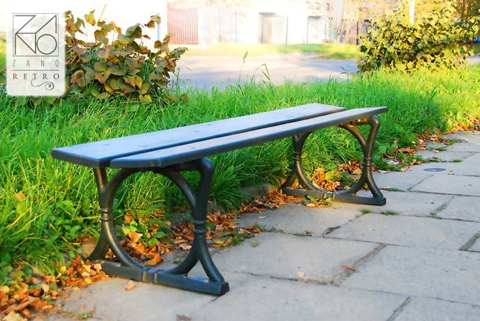 park, street benches without backrest