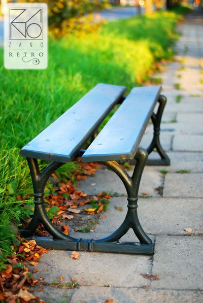 cast iron benches without backrest