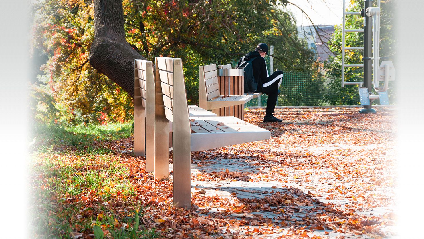 Amicus steel park benches