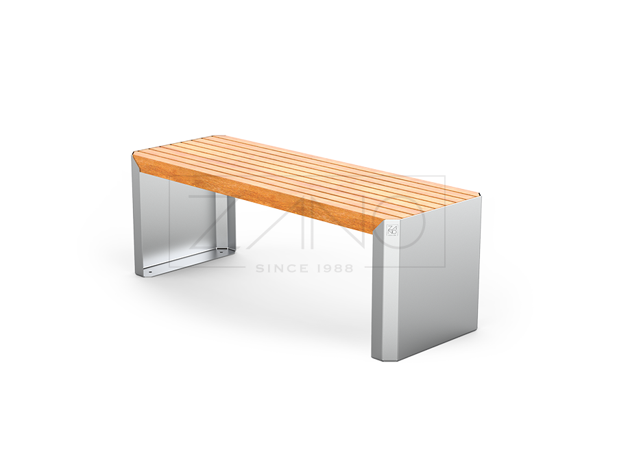 Bench Stilo 02.448.1 | stainless steel hardwood